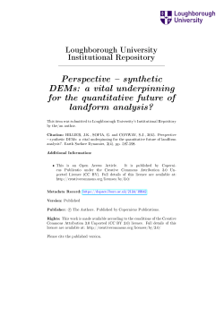 Perspective synthetic DEMs - Loughborough University Institutional