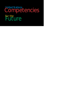 Competencies for the Future