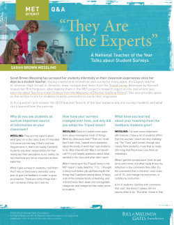 They Are the Experts - K-12 Education