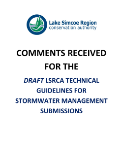Comments Received - DRAFT SWM Guidelines