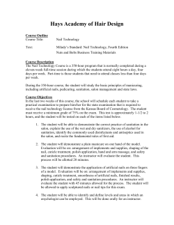 Nail Tech Curriculum - Hays Academy Of Hair Design