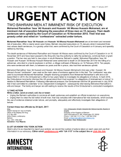 urgent action - Amnesty International