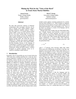 Mining the Web for the "Voice of the Herd" to