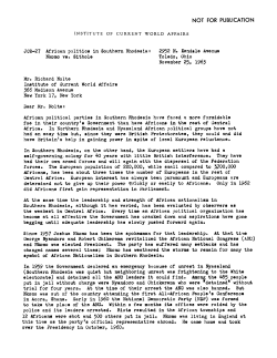 African politics in Southern Rhodesia: Nkomo vs. Sithole