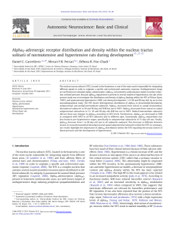 Alpha2-adrenergic receptor distribution and density within the