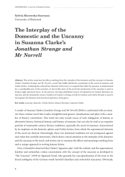 The Interplay of the Domestic and the Uncanny in Susanna Clarke`s