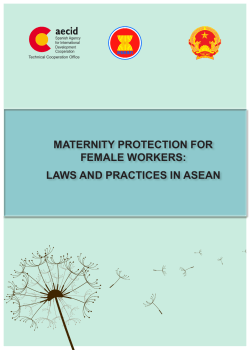 maternity protection for female workers: laws and practices in asean