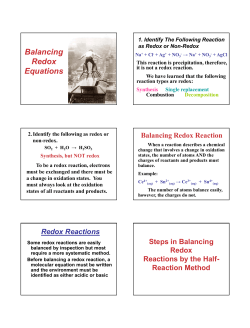 L4 - Balancing redox..