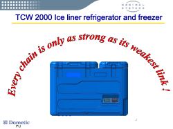 TCW 2000 Ice liner refrigerator and freezer