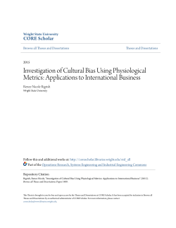 Investigation of Cultural Bias Using Physiological