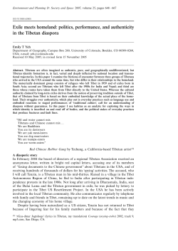 Exile meets homeland: politics, performance, and authenticity in the