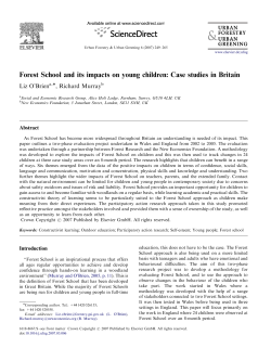 Forest School and its impacts on young children