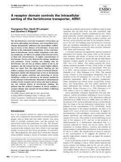 A receptor domain controls the intracellular sorting of the ferrichrome