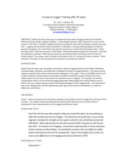 The Loggers After 35 Years - Intertribal Timber Council