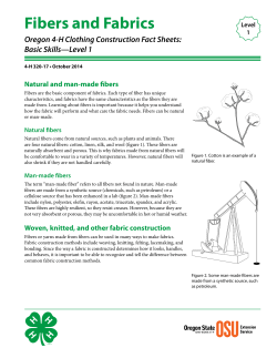 Oregon 4-H Clothing Construction Fact Sheets: Fibers and Fabrics