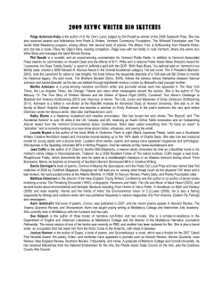 Writer Biographies for 2009