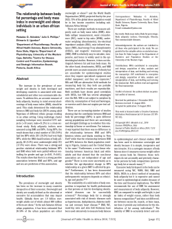 The relationship between body fat percentage and body mass index