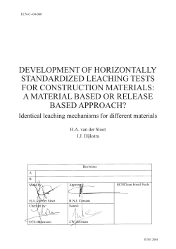 development of horizontally standardized leaching tests for