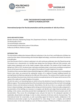ACRE, THE DOOR INTO MARE NOSTRUM SURVEY