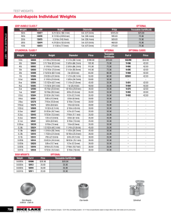 Avoirdupois Individual Weights