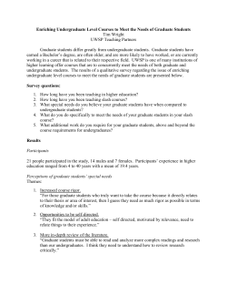 Enriching Undergraduate Level Courses to Meet the Needs