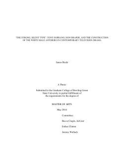 Strong, Silent Type": Tony Soprano, Don Draper