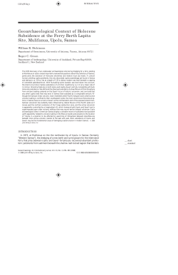 Geoarchaeological context of Holocene subsidence at the Ferry