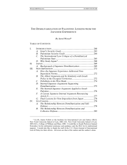 Lessons from the Japanese Experience Jared Wessel