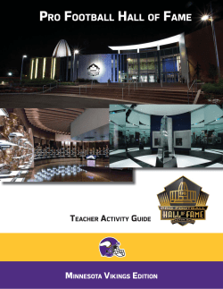 Minnesota Vikings - the Pro Football Hall of Fame