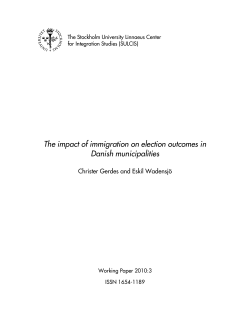 The impact of immigration on election outcomes in Danish