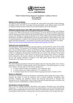 Global Technical Strategy Regional Consultation: Casablanca