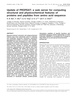Update of PROFEAT: a web server for computing