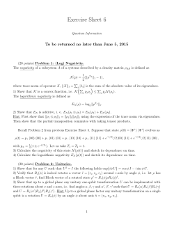 Exercise Sheet 6 - RWTH AACHEN UNIVERSITY Institute for