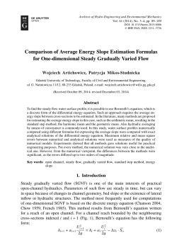 Comparison of Average Energy Slope Estimation Formulas for One