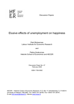 Elusive effects of unemployment on happiness