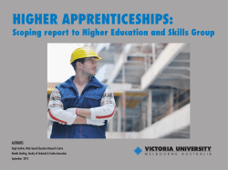 higher apprenticeships - Department of Education