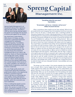 Fall 2015 - Spreng Capital Management
