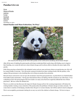 Pandas Live on - Center for Systems Integration and Sustainability