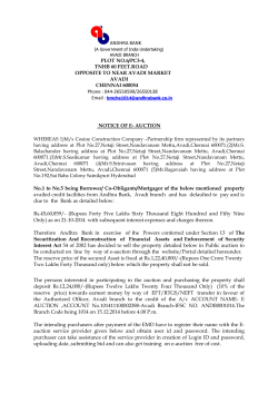 ANDHRA BANK PLOT NO.6/PC3-4, TNHB 60 FEET.ROAD