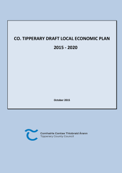 CO. TIPPERARY DRAFT LOCAL ECONOMIC PLAN 2015