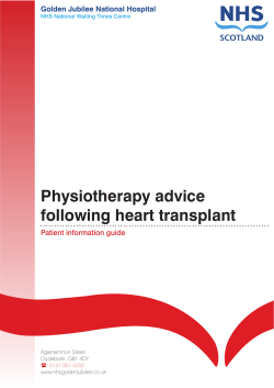 Physiotherapy advice following heart transplant