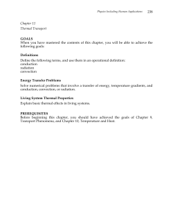 238 Chapter 11 Thermal Transport GOALS When you have
