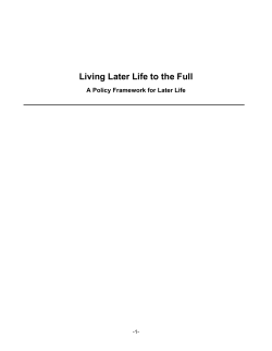 Living later Life to the Full