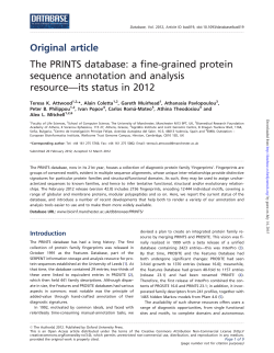 The PRINTS database: a fine-grained protein sequence annotation