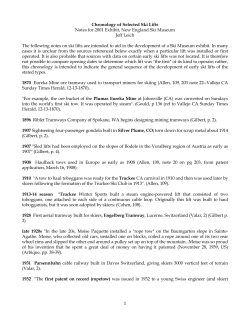 Chronology of Selected Ski Lifts