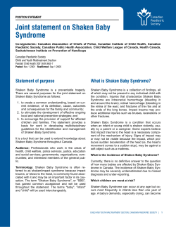Joint statement on Shaken Baby Syndrome