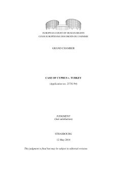 GRAND CHAMBER CASE OF CYPRUS v. TURKEY