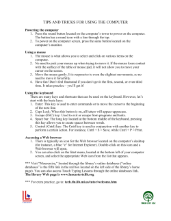 TIPS AND TRICKS FOR USING THE COMPUTER