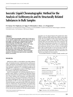 Isocratic Liquid Chromatographic Method for the Analysis of