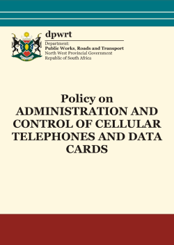 Administration and control of cellular telephones